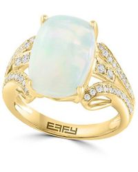 Effy 14k 4.43 Ct. Tw. Diamond & Opal Ring - Metallic