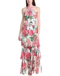 Tadashi Shoji - Printed Sleeveless Maxi Dress - Lyst