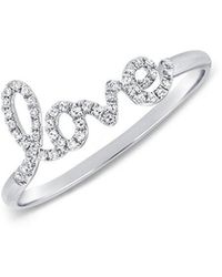 Sabrina Designs - 14k 0.1 Ct. Tw. Diamond Love Ring - Lyst