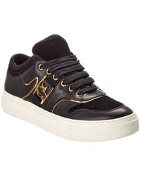 Ferragamo - Beck Suede & Leather Sneaker - Lyst
