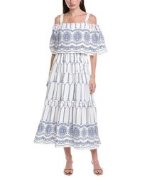 Maison Tara - Printed Stone Midi Dress - Lyst