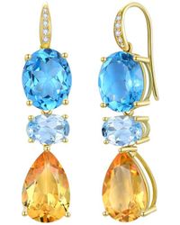 Kai Fine Jewelry - 14K 13.15 Ct. Tw. Diamond & Gemstone Drop Earrings - Lyst