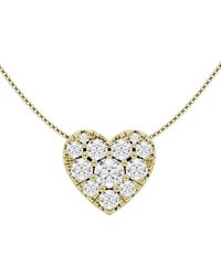 Lab Grown Diamonds - 14K 2.00 Ct. Tw. Lab-Grown Diamond Heart Pendant Necklace - Lyst