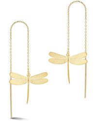 Ember Fine Jewelry - 14k Dragonfly Threader Earrings - Lyst