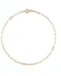 Ember Fine Jewelry - 14k Dainty Paperclip Chain Bracelet - Lyst