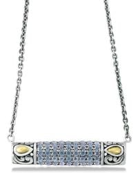 Samuel B. - 18K & 0.54 Ct. Tw. Aquamarine Necklace - Lyst