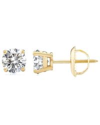 MaxColor - Solitaire 1.00 Ct. Tw. Lab-Grown Diamond 18K Earrings - Lyst