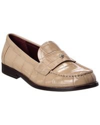 Tory Burch - Classic Croc-Embossed Leather Loafer - Lyst