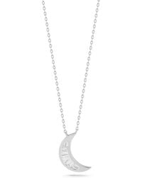 Glaze Jewelry - Silver Cz Moon Necklace - Lyst