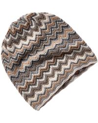 Forte - Cashmere Zig Zag Stitch Cashmere Hat - Lyst