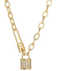 Eye Candy LA - Cz Lock Necklace - Lyst