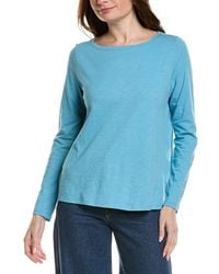 Eileen Fisher - Bateau Neck T-Shirt - Lyst