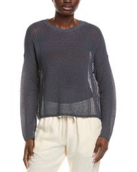 Eileen Fisher - Crewneck Linen-Blend Sweater - Lyst
