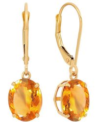 MaxColor - 14k 4.50 Ct. Tw. Citrine Dangle Earrings - Lyst