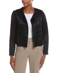 Eileen Fisher - Petite Round Neck Jacket - Lyst