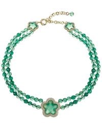 Eye Candy LA - Agate Yasmin Beaded Statement Necklace - Lyst
