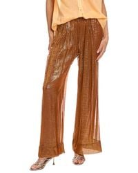 forte_forte - Metallic Silk-Blend Pant - Lyst