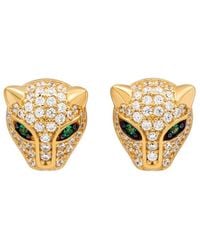 Suzy Levian CZ Jewelry - Suzy Levian Cz Panther Stud Earrings - Lyst