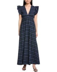 Sail To Sable - V-Neck Flutter Sleeve Maxi Dress - Lyst