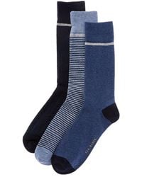 Ted Baker - 3Pk Crew Socks - Lyst
