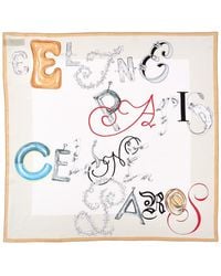 Celine - Square Silk Scarf - Lyst