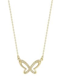 Ember Fine Jewelry - 14k 0.16 Ct. Tw. Diamond Butterfly Necklace - Lyst