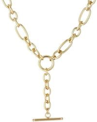 Adornia - Tarnish Resistant 18K Plated Mixed Link Y-Necklace - Lyst