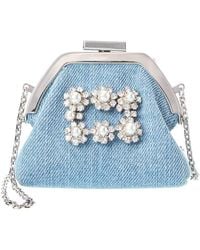 Roger Vivier - Denim Shoulder Bag - Lyst