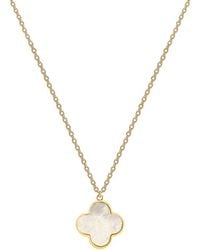 Gabi Rielle - 14k Over Silver Pearl Clover Necklace - Lyst