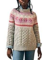 Faherty - Native Knitter Frost Fairisle Alpaca & Wool-Blend Sweater - Lyst