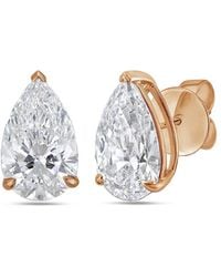 Diana M. Jewels - Diana M. 14K Rose 3.00 Ct. Tw. Lab-Grown Diamond Earrings - Lyst