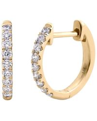 MaxColor - 14K 0.20 Ct. Tw. Lab-Grown Diamond Huggie Earrings - Lyst