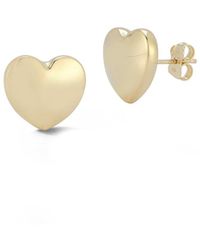 Ember Fine Jewelry - 14k Statement Puffed Heart Studs - Lyst