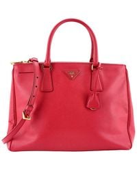 Prada - Saffiano Leather Double Zip Lux Tote Medium (Authentic Pre-Loved) - Lyst