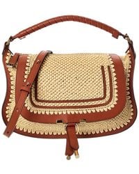Chloé - Marcie Small Leather-Trim Shoulder Bag - Lyst