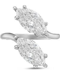 Diana M. Jewels - Diana M. Platinum 15.00 Ct. Tw. Lab-Grown Diamond Two-Stone Ring - Lyst