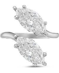 Diana M. Jewels - Diana M. Platinum 15.00 Ct. Tw. Lab-Grown Diamond Two-Stone Ring - Lyst