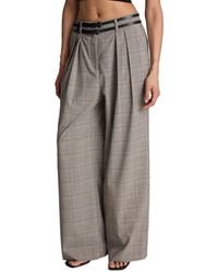 Kenneth Cole - High Rise Fly Front Double Pant - Lyst