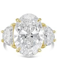 Diana M. Jewels - Diana M. 18K 13.50 Ct. Tw. Lab-Grown Diamond Three-Stone Ring - Lyst