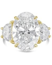 Diana M. Jewels - Diana M. 18K 13.50 Ct. Tw. Lab-Grown Diamond Three-Stone Ring - Lyst