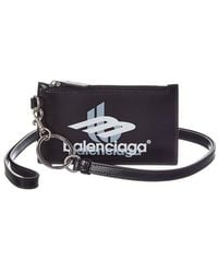 Balenciaga - Cash Leather Card Case On Keyring - Lyst