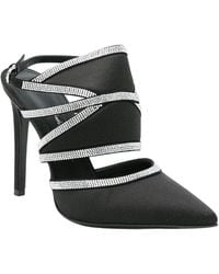 Ferragamo - Delianne Crystal Embellished Satin Pump - Lyst
