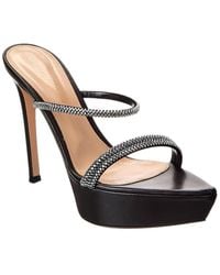 Gianvito Rossi - Cannes 85 Leather Platform Sandal - Lyst