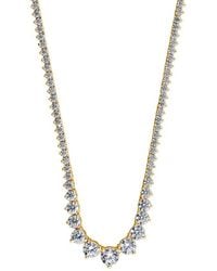 Lab Grown Diamonds - 14K 5.00 Ct. Tw. Lab-Grown Diamond Riviera Necklace - Lyst