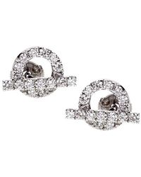 Hermès - 18K 1.14 Ct. Tw. Diamond Finesse Studs (Authentic Pre-Owned) - Lyst