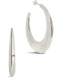 Sterling Forever - Trixie Tube Hoop Earrings - Lyst