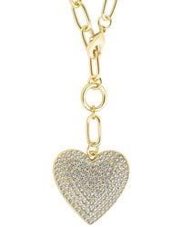 Sterling Forever - 14K Plated Cz Sofie Necklace - Lyst