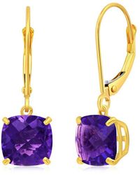 MaxColor - 10k 3.20 Ct. Tw. Amethyst Earrings - Lyst