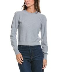 FRAME - The Pointelle Cashmere Sweater - Lyst