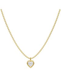 Lab Grown Diamonds - 18K Plated 1.50 Ct. Tw. Lab-Grown Diamond Necklace - Lyst